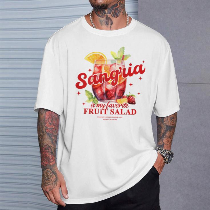 Sangria Is My Favorite Fruit Salad Party T-Shirt Geschenke für Ihn