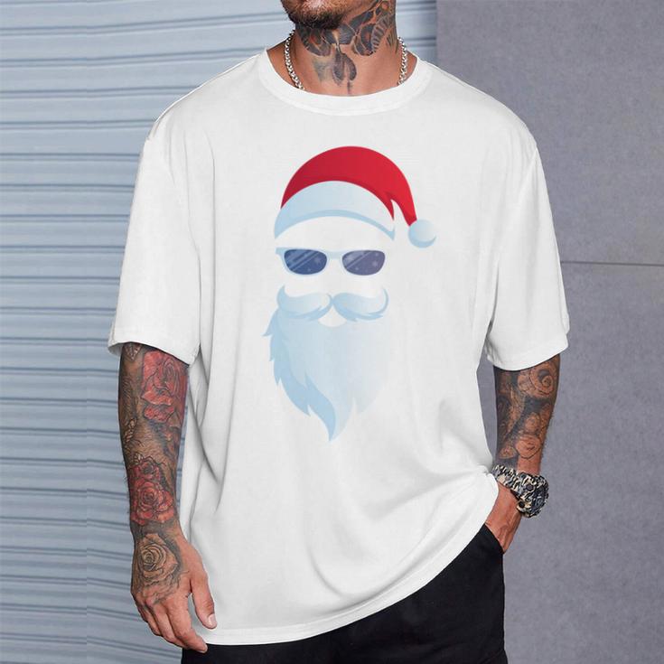 Santa Claus Sunglasses Christmas Santa Claus Long-Sleeved T-Shirt Geschenke für Ihn