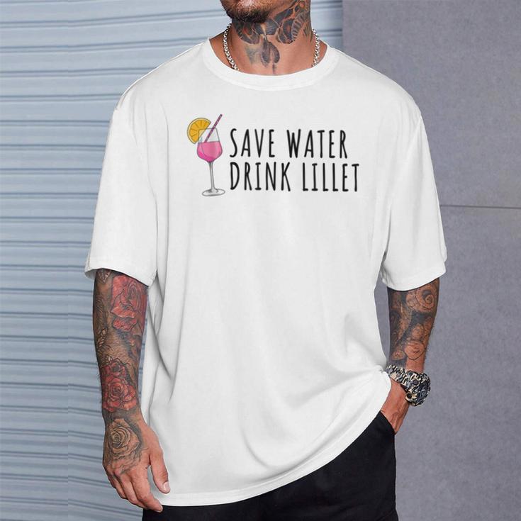 Save Water Drink Lillet Summer Alcohol Lillet S T-Shirt Geschenke für Ihn