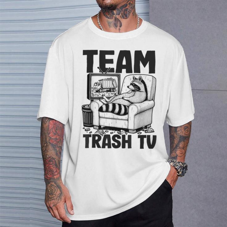 Team Trash Tv Raccoon Gray T-Shirt Geschenke für Ihn