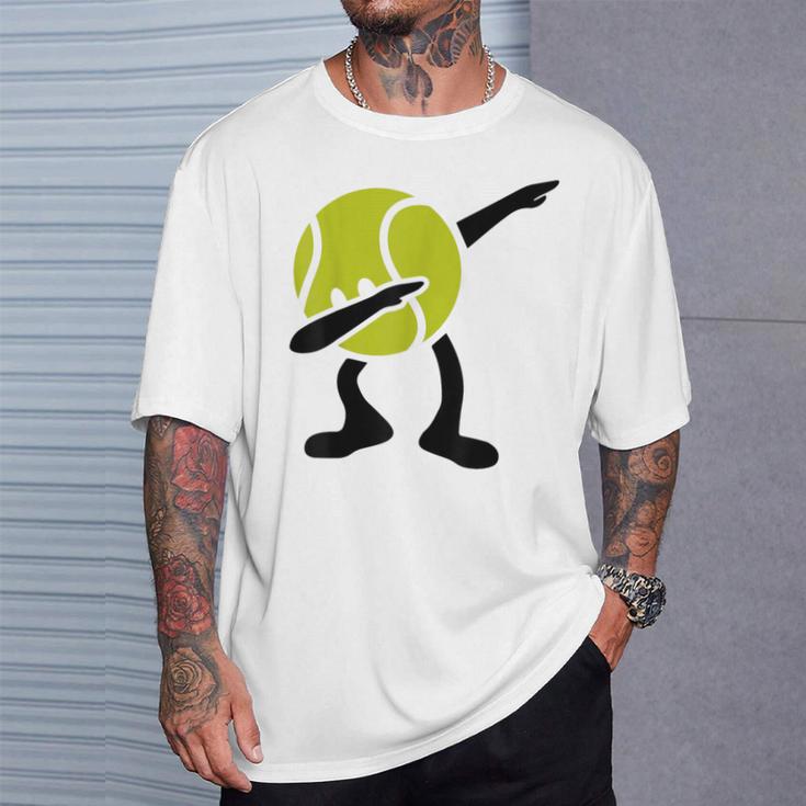 Tennis Dabbing Tennis Ball Tennis Player Ball Sport T-Shirt Geschenke für Ihn