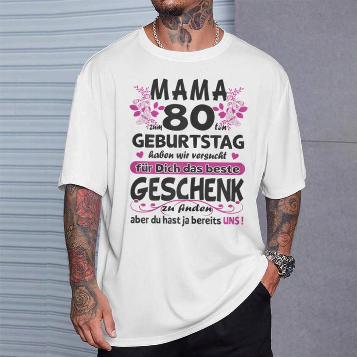 Women's 80 Years Old Grandma Mama 80Th Birthday Sayings Women T-Shirt Geschenke für Ihn