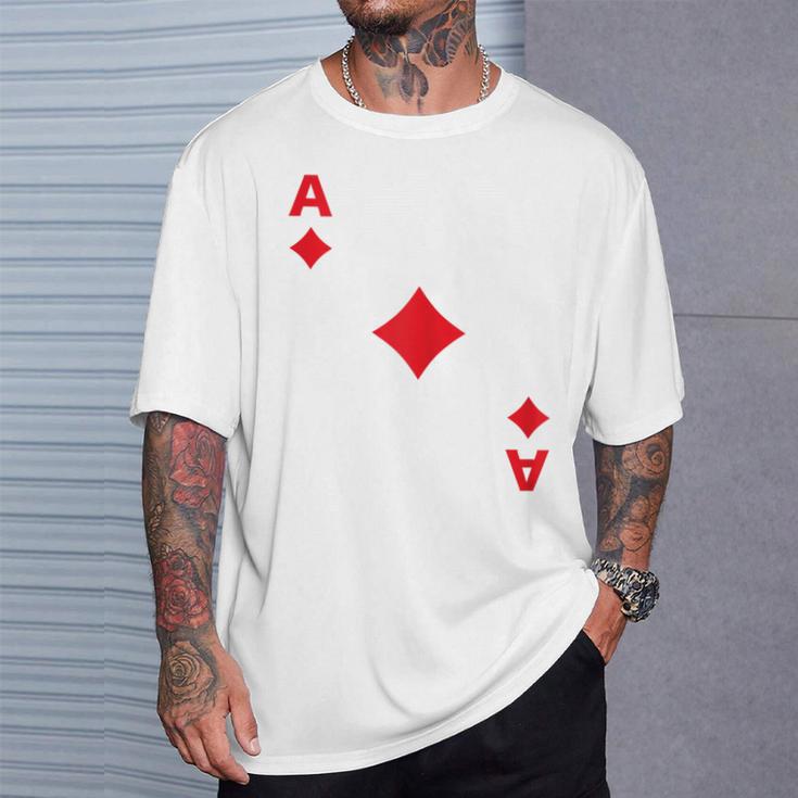 Women's Playing Card Chequered Ace Card Costume Fancy Dress Ass Groups T-Shirt Geschenke für Ihn