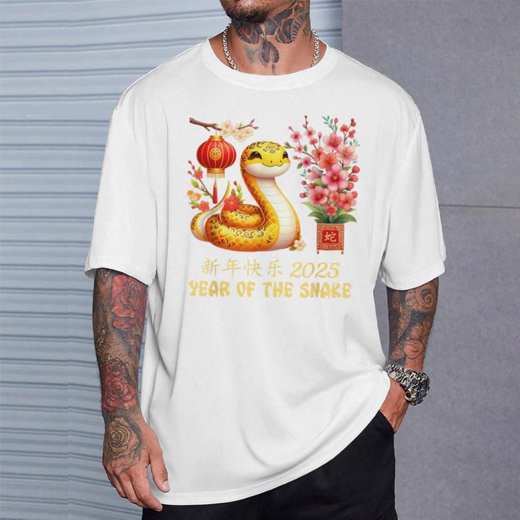 Year Of The Snake 2025 Lunar Chinese New Year Red Red T-Shirt Geschenke für Ihn