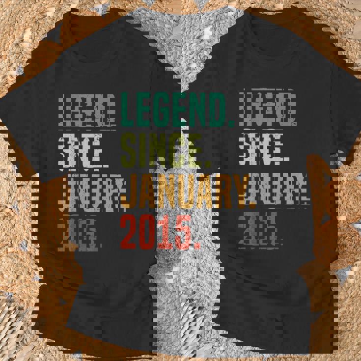10 Years Old Legend Since January 2015 10Th Birthday T-Shirt Gifts for Old Men