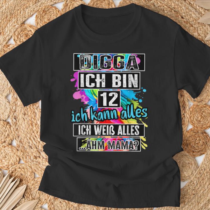 12Th Birthday Girl Boy Digga I Am 12 Years T-Shirt Geschenke für alte Männer