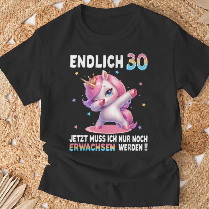 30Th Birthday Woman 30 Years Party Outfit Unicorn T-Shirt Geschenke für alte Männer