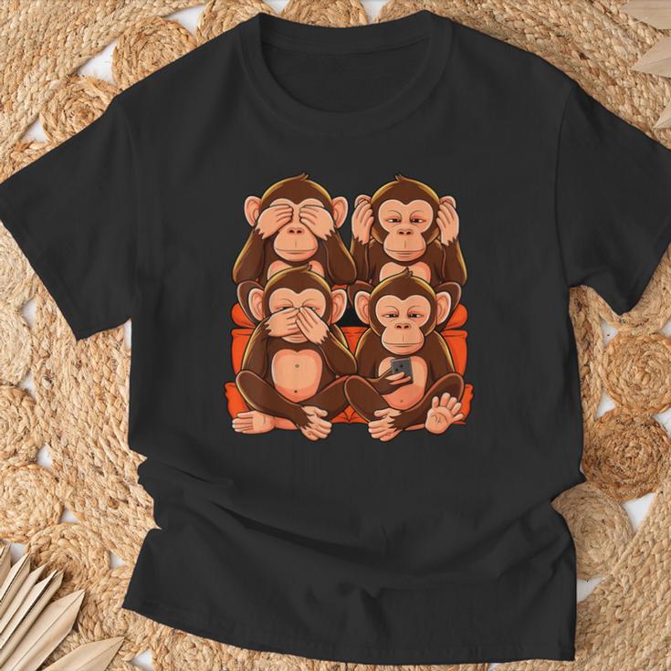 31 Monkey See Nothing Hear Say Smartphone T-Shirt Geschenke für alte Männer