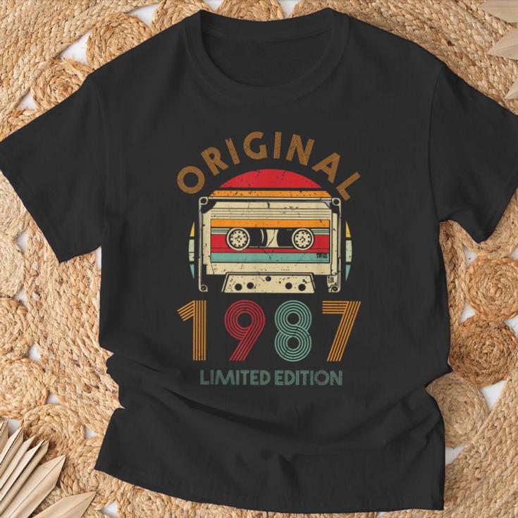 37Th Birthday Original Womenintageintage 1987 T-Shirt Geschenke für alte Männer