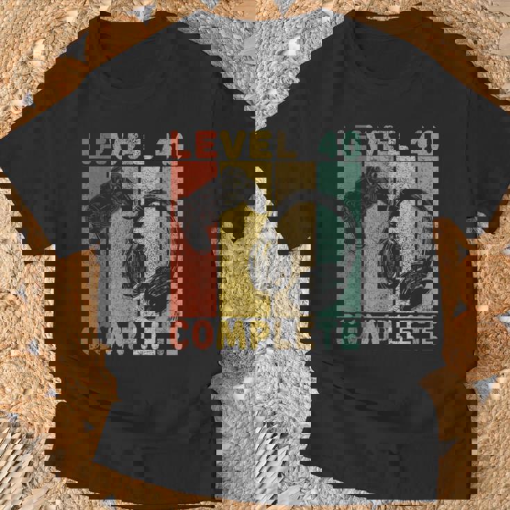40 Geburtstag Männer Gamer Level 40 Complete T-Shirt Geschenke für alte Männer