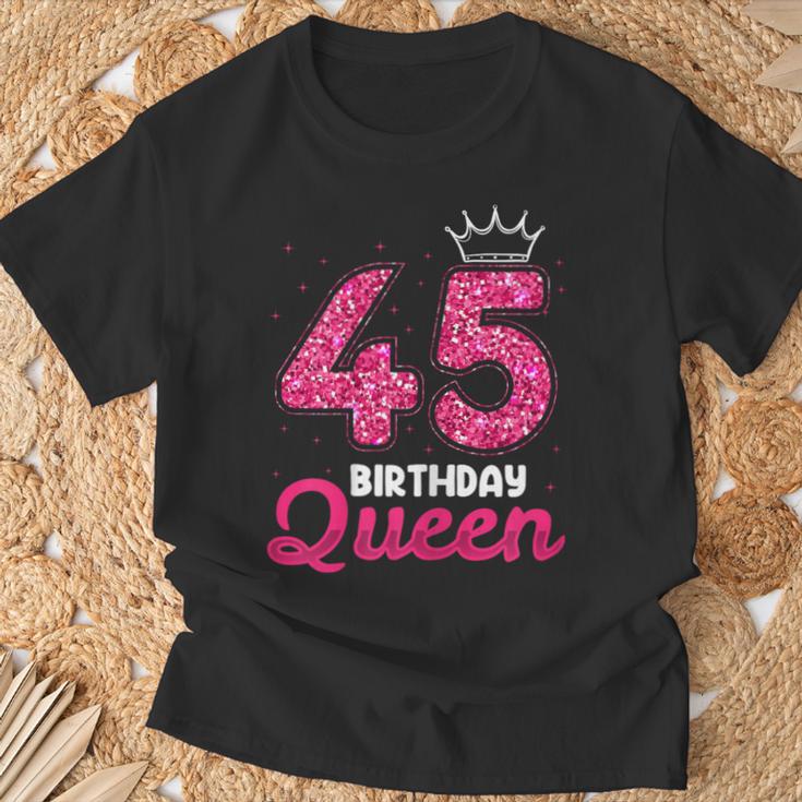 45 Geburtstag Süßes Krone Queen Für Frau 45 Jahre T-Shirt Geschenke für alte Männer