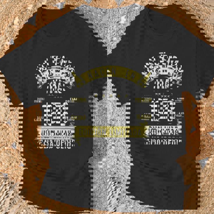 47 Años Cumpleaños Hombre Las Leyendas Nacen Enintage 1978 Camiseta unisex Regalos para ancianos
