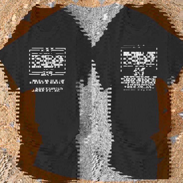 47 President Donald Trump Inauguration Day 2025 Memorabilia T-Shirt Gifts for Old Men