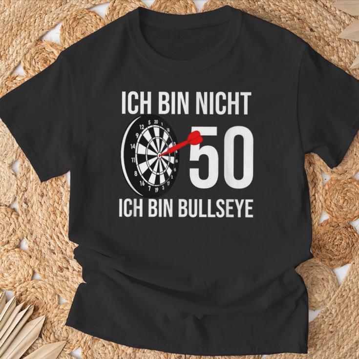 50 Geburtstag Dart Ich Bin Nicht 50 Ich Bin Bullseye T-Shirt Geschenke für alte Männer