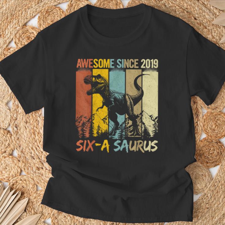 6 Year Old Dinosaur 6Th BirthdayRex Dino Six A Saurus T-Shirt Gifts for Old Men