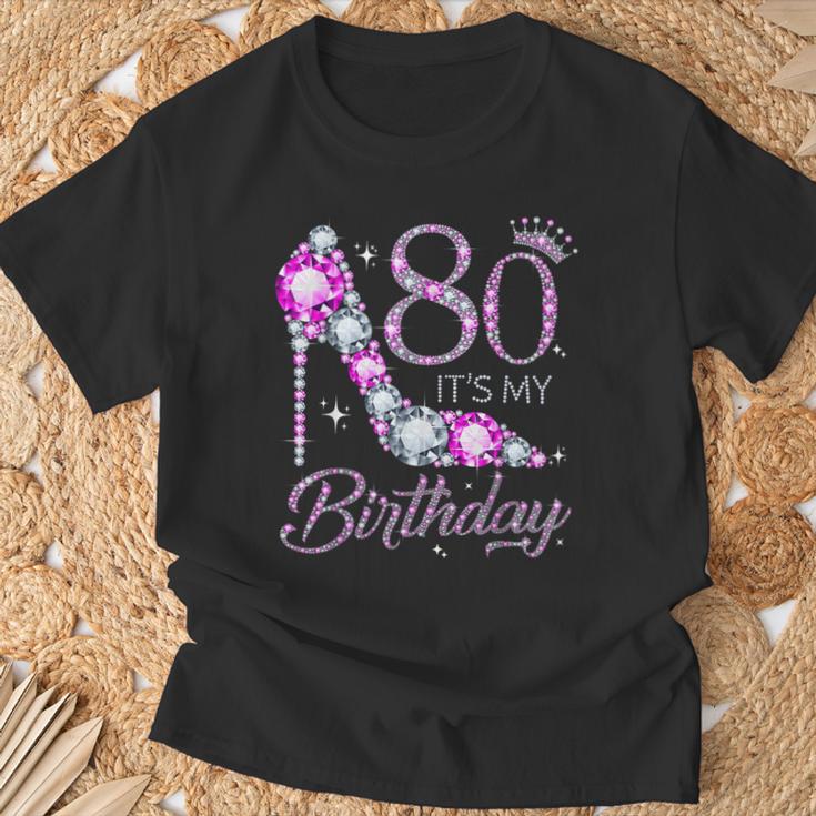 80 It's My Birthday 80 Years Old 80Th Birthday Girl Lady T-Shirt Geschenke für alte Männer