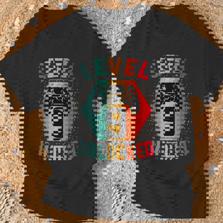 9 Años Cumpleaños Regalo GamerLevel 9 Unlocked Camiseta unisex Regalos para ancianos