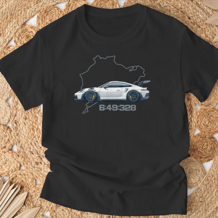 992 Gt3 Rs Silhouette Oldtimer 911 Gt3 Rs Retro Look T-Shirt Geschenke für alte Männer