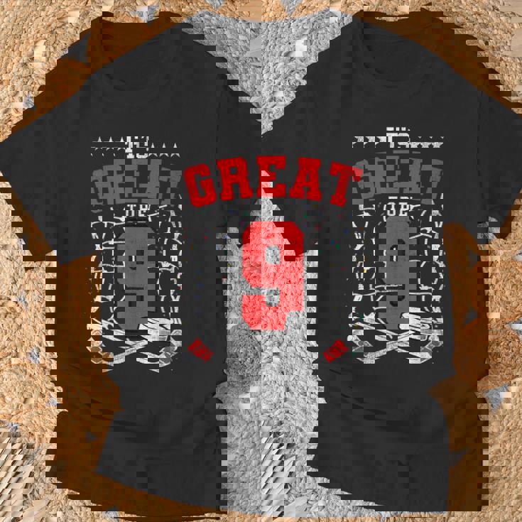 9Th Birthday Hockey Lovers It's Great To Be 9 Years Old T-Shirt Gifts for Old Men