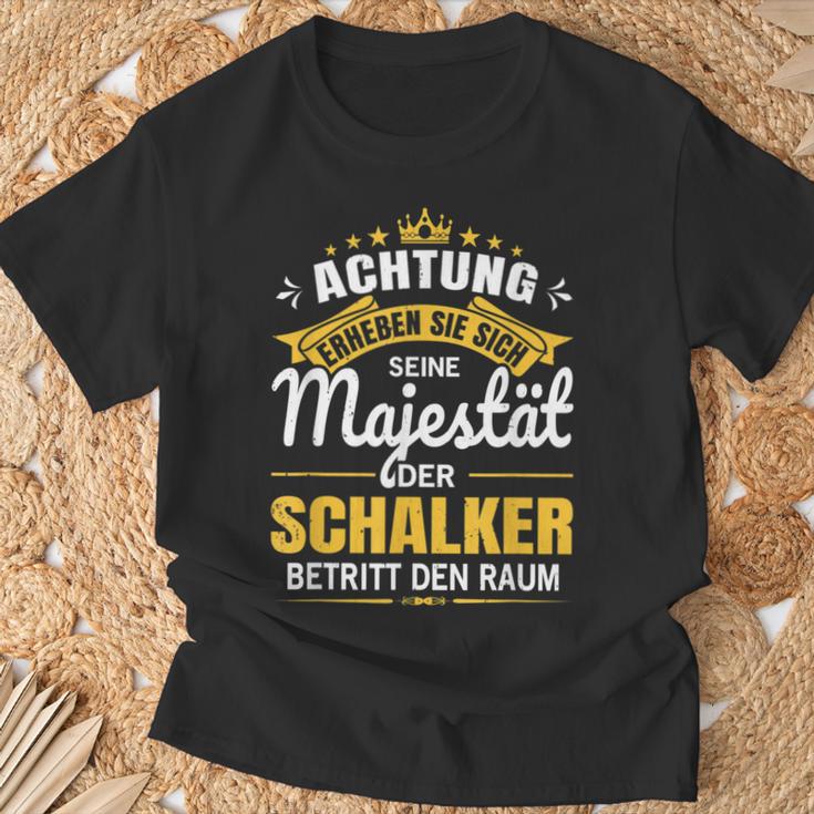 Achtung Seine Majestät Der Schalker Ruhrpott Gelsenkirchen T-Shirt Geschenke für alte Männer