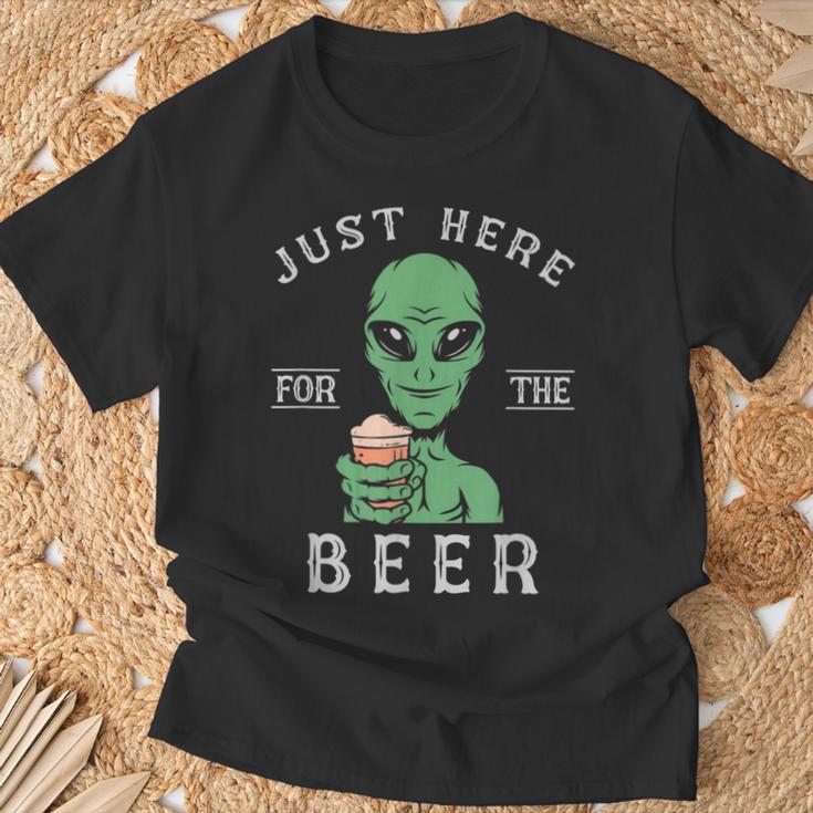 Alien And Beer Party Costume T-Shirt Geschenke für alte Männer