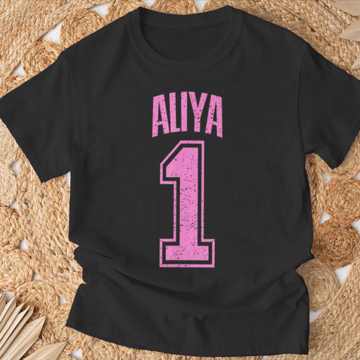 Aliya Supporter Number 1 Biggest Fan T-Shirt Geschenke für alte Männer