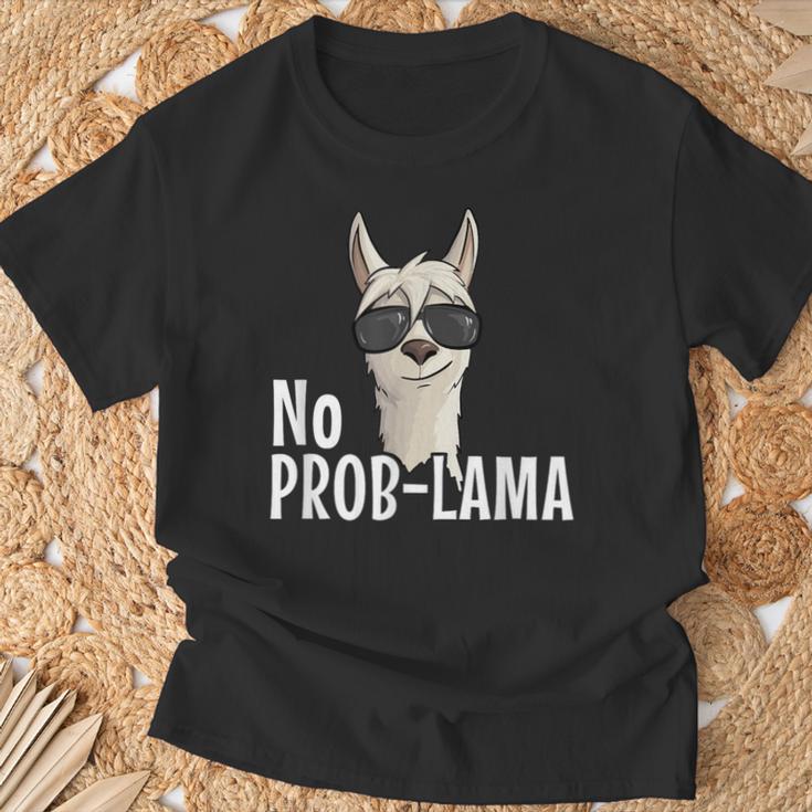 Alpaca With Sunglasses No Prob-Lama Hipster Lama T-Shirt Geschenke für alte Männer