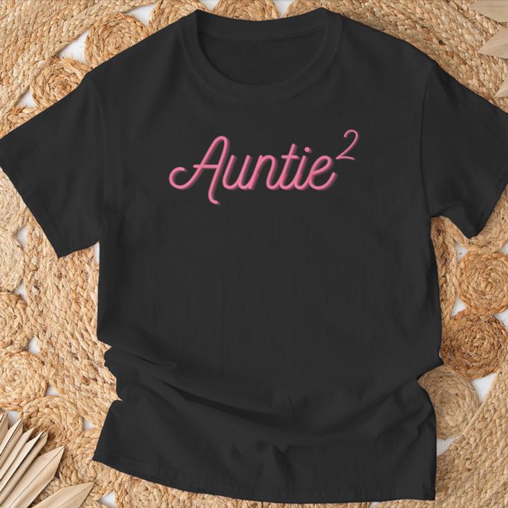 Auntie 2 Squared Aunt Of Two Twins Aunt T-Shirt Gifts for Old Men