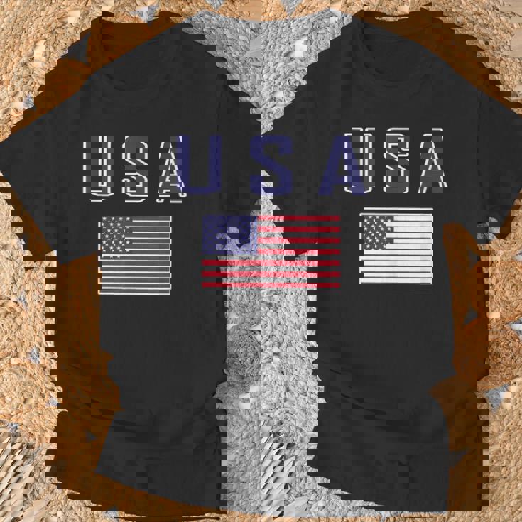 Bandera Americana Cool Patriotic Usa Banderas Hombres Es Camiseta unisex Regalos para ancianos