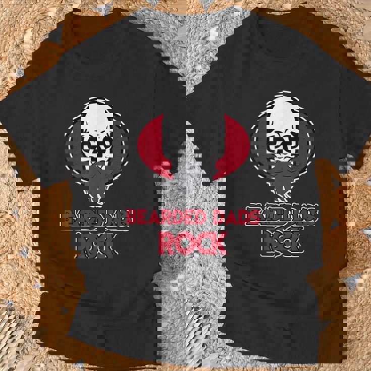 Bearded Dads Rock For Dads Día Del Padre Camiseta unisex Regalos para ancianos