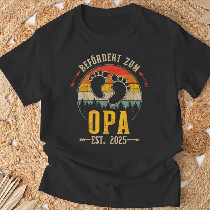 Befördert Zum Opa 2025Intage Retro T-Shirt Geschenke für alte Männer