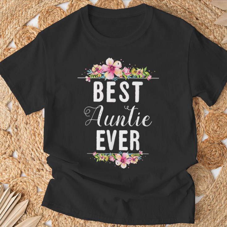 Best Auntie Ever Co Best Auntie Ever Floral Aunt T-Shirt Gifts for Old Men