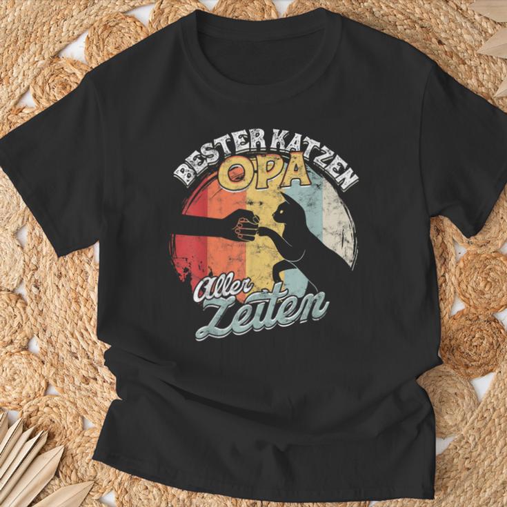 Best Cats Grandpa All Times Pet Cat Kitten S T-Shirt Geschenke für alte Männer