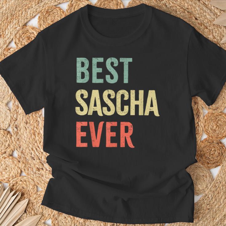 Best Sascha Ever First Name T-Shirt Geschenke für alte Männer