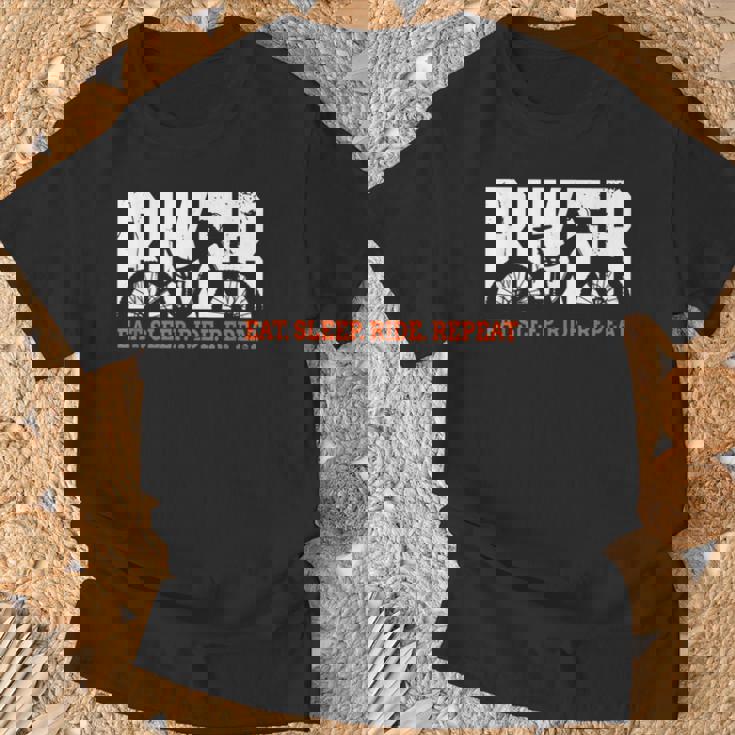 Biker Eat Sleep Ride Repeat Mountainbike Bicicleta Mtb Camiseta unisex Regalos para ancianos