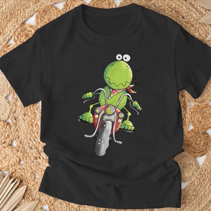 Biker Frog I Motorcyclist Fun Motorcycle T-Shirt Geschenke für alte Männer