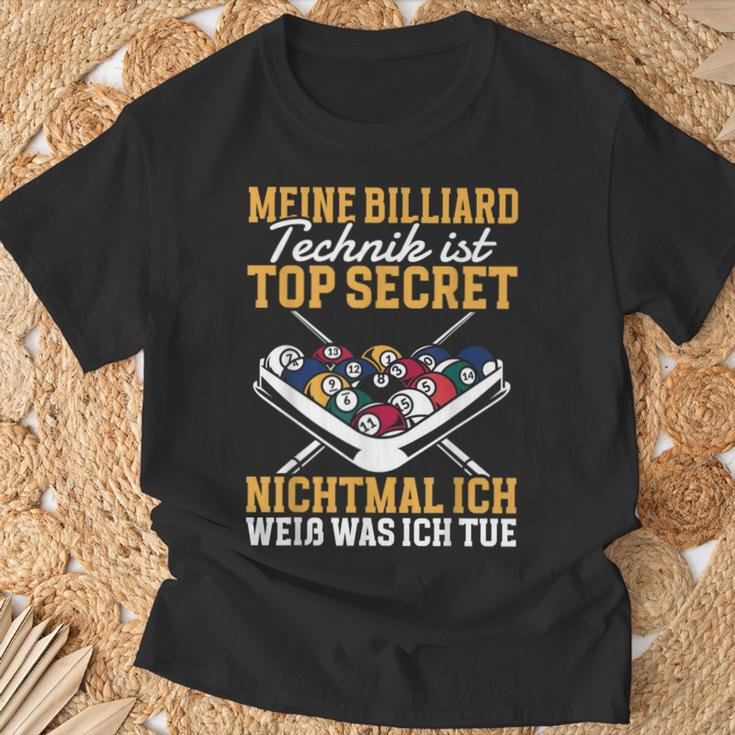 Billiard Technique Is Top Secret T-Shirt Geschenke für alte Männer