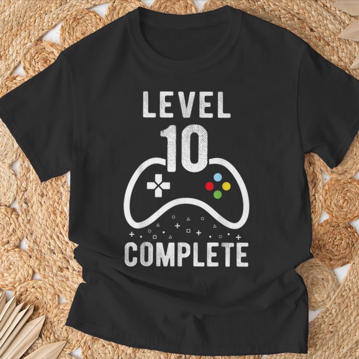 Birthday Boy 10 Years Gamer Level 10 Complete T-Shirt Geschenke für alte Männer