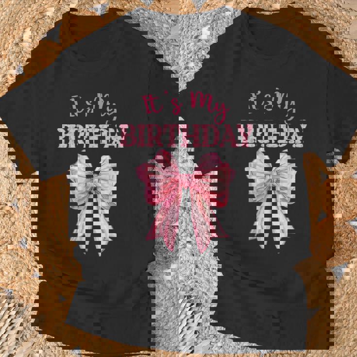 Birthday Girl Coquette Birthday Girl Pink Coquette Bow T-Shirt Gifts for Old Men