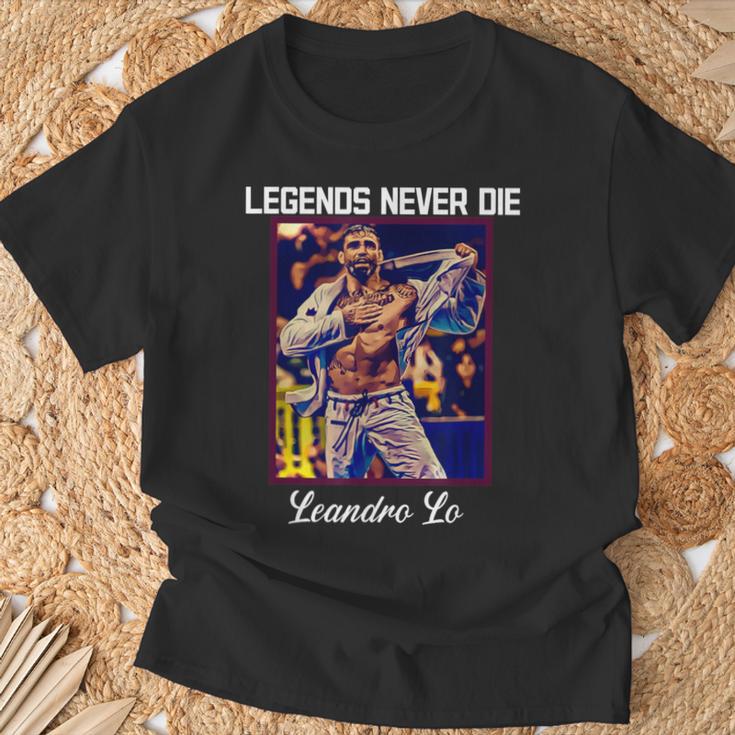 Bjj Legends Never Die Bjj Gi Brasileño Jiu Jitsu Camiseta unisex Regalos para ancianos