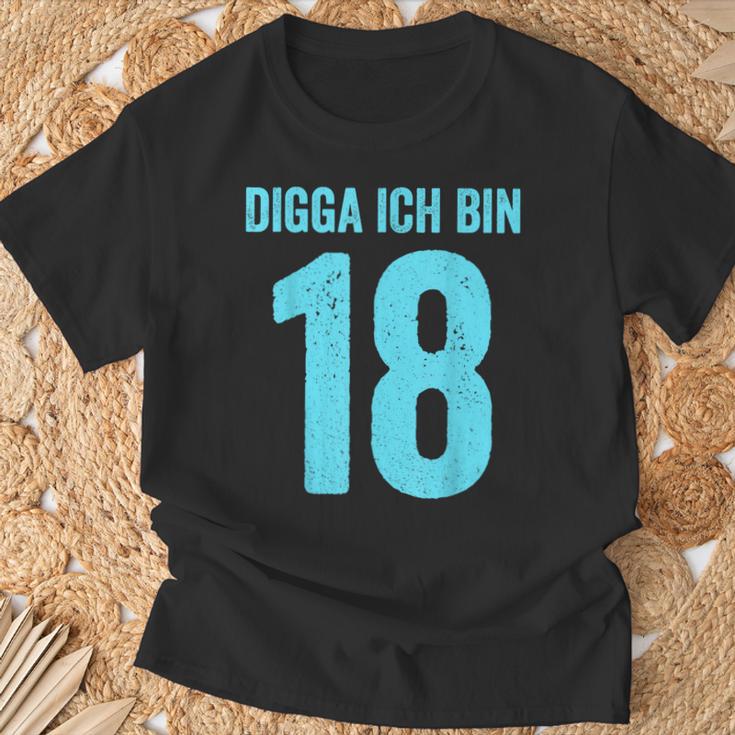 Blue Digga Ich Bin 18 Jahre Junge 18Th Birthday T-Shirt Geschenke für alte Männer