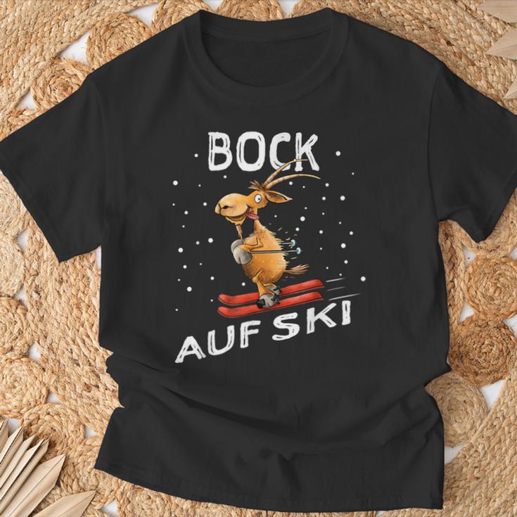 Bock Auf Ski Lustiger Skifahrer Skier Ski Spruch Wortwitz T-Shirt Geschenke für alte Männer