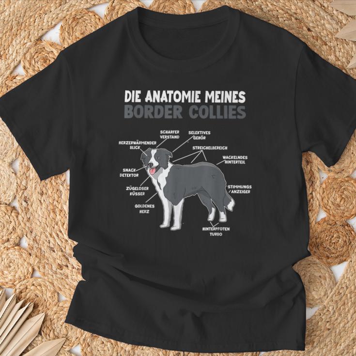 Border Collie Anatomie Collie Dog Holder S T-Shirt Geschenke für alte Männer