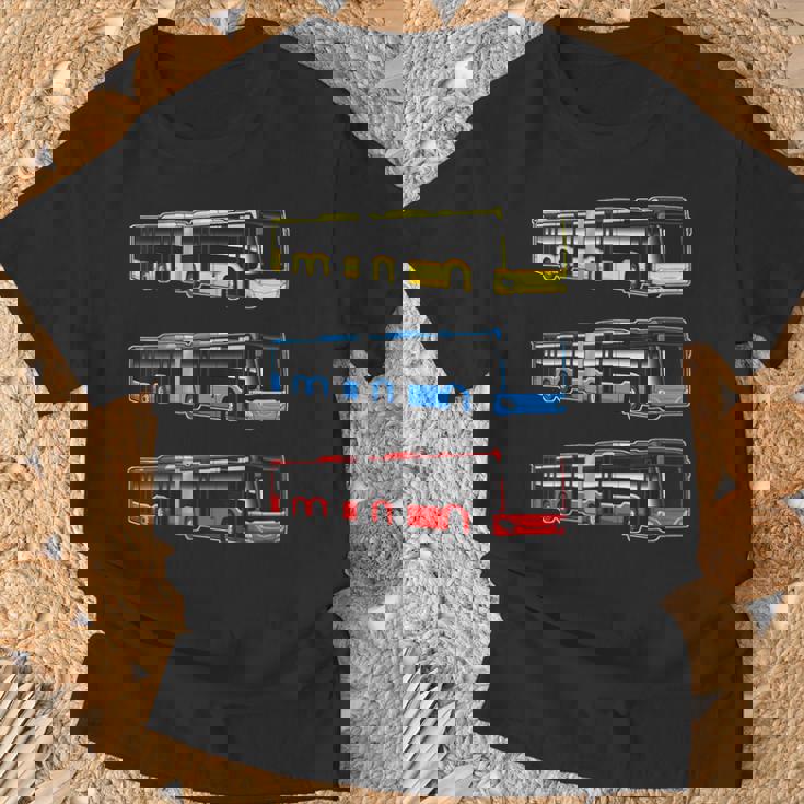 Busfahrer Bus Fahrzeug Gelenkbus Für Bus-Fans Klassik-Liebhaber Familien Erwachsene Kinder Erwachsene Multicolored Small Kurzarm Klassisch T-Shirt Geschenke für alte Männer