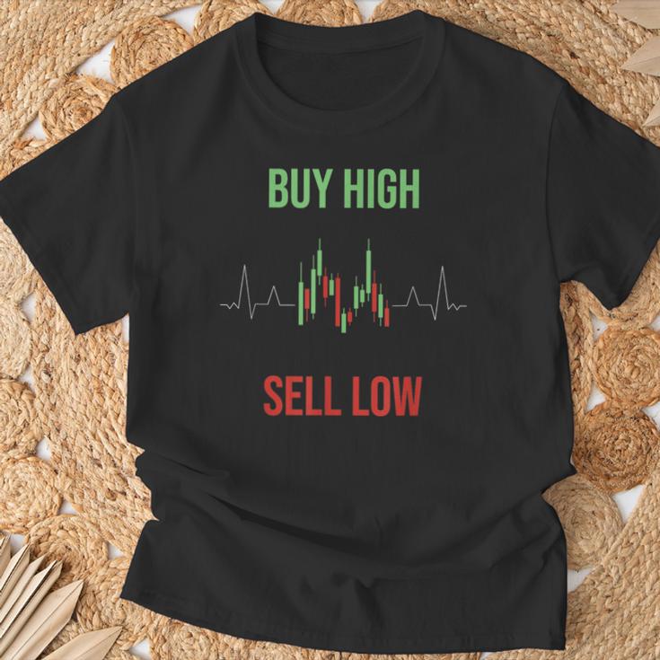 Buy High Sell Low Trading T-Shirt Geschenke für alte Männer