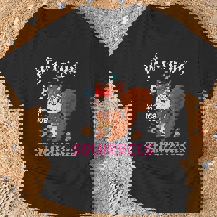 Camisa De Ardilla Para Niñas Just A Girl Who Loves Squirrels Camiseta unisex Regalos para ancianos