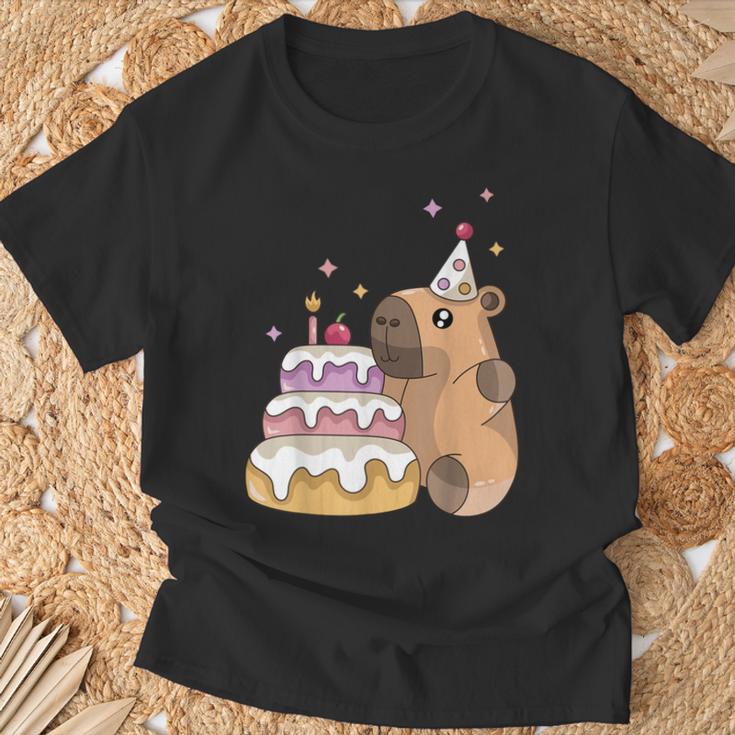 Capybara Cake Happy Birthday Animal Rodent Boy Girl Child T-Shirt Geschenke für alte Männer