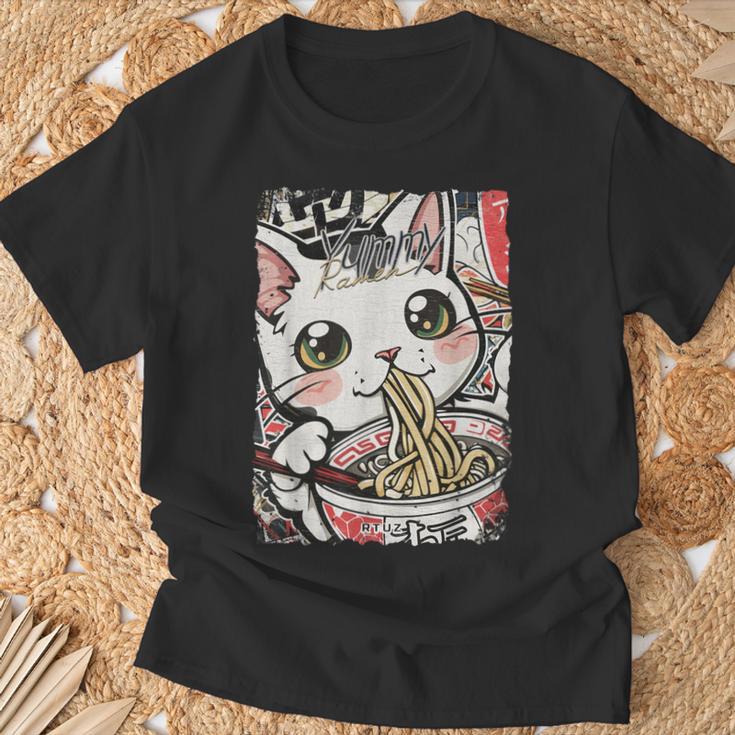 Cat Ramen Noodle Japanese Anime Manga Ramen Kawaii Cat T-Shirt Geschenke für alte Männer