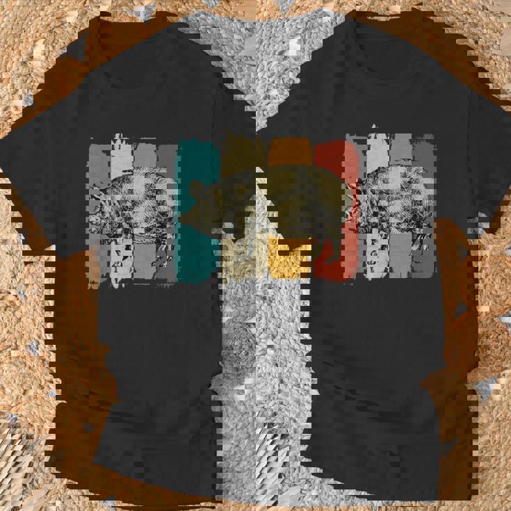 Cerda Lechón Retrointage Para Los Amantes De Los Cerdos Camiseta unisex Regalos para ancianos