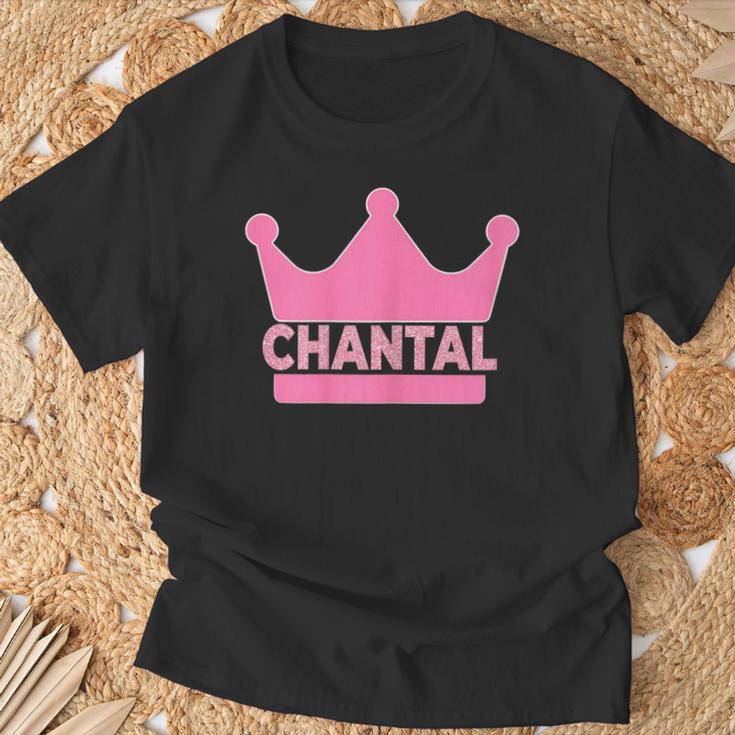 Chantal Name First Name Crown Pink Princess Jga T-Shirt Geschenke für alte Männer